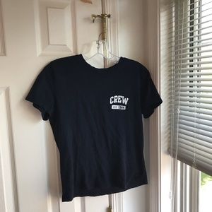 Brandy Melville Navy Cropped Tee Crew